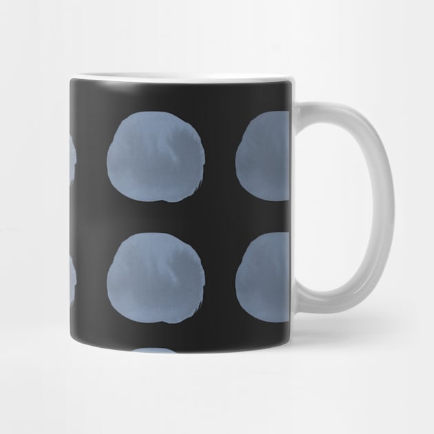 Navy Blue Polka Dots Gradient Happy Cute Art by Compassandbliss